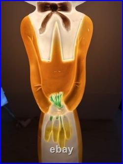 VTG Pilgrim Woman 32 Blow Mold Don Featherstone Thanksgiving Fall Union Prd