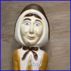 VTG Pilgrim Woman 32 Blow Mold Don Featherstone Thanksgiving Fall Union Prd