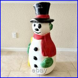 VTG RARE 40 Large Snowman Christmas Blow Mold by Drainage Industries