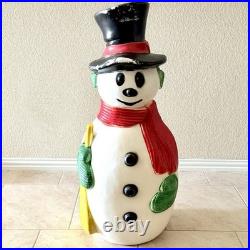 VTG RARE 40 Large Snowman Christmas Blow Mold by Drainage Industries