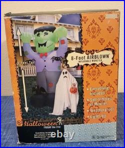 VTG. Retired. Halloween. 8' Airblown Inflatible. Frankenstein. Works Exc
