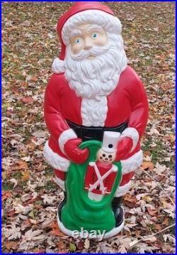 VTG Santa Blow Mold 38 1997 Grand Venture Toy Soldier Sack Bag Christmas yard D VTG Santa Blow Mold 38 1997 Grand Venture Toy Soldier Sack Bag Christmas yard D