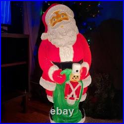 VTG Santa Blow Mold 38 1997 Grand Venture Toy Soldier Sack Bag Christmas yard D VTG Santa Blow Mold 38 1997 Grand Venture Toy Soldier Sack Bag Christmas yard D