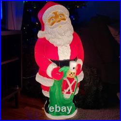 VTG Santa Blow Mold 38 1997 Grand Venture Toy Soldier Sack Bag Christmas yard D VTG Santa Blow Mold 38 1997 Grand Venture Toy Soldier Sack Bag Christmas yard D