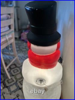 VTG Snowman Plastic Blow Mold General Foam Plastics 42 Lighted