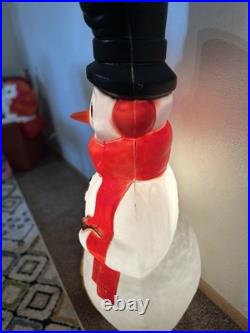 VTG Snowman Plastic Blow Mold General Foam Plastics 42 Lighted
