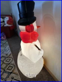 VTG Snowman Plastic Blow Mold General Foam Plastics 42 Lighted