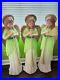 VTG TPI 35 Christmas Nativity Green Dress Edition Angel Blow Molds Lot of 3