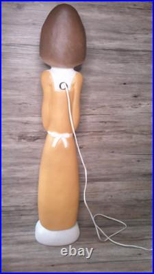 VTG. Thanksgiving Don Featherstone blow mold lady pilgrim figure lights up US