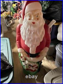 Very Good, Working. 1968 Empire Santa Claus Christmas Blow Mold 46