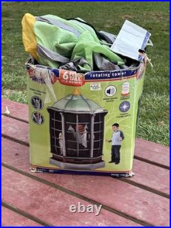 Very Rare Gemmy 6ft Halloween Inflatable Animated Rotaing Demon Tower Sound READ