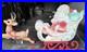ViTG Grand Venture Santa & Sleigh with Reindeer Blow Mold Xmas