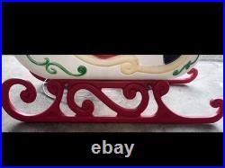ViTG Grand Venture Santa & Sleigh with Reindeer Blow Mold Xmas LOCAL PICKUP