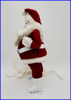 Vintage 15 Blow Mold Santa with Ribbons Empire Christmas Harold Gale 1960's