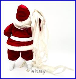 Vintage 15 Blow Mold Santa with Ribbons Empire Christmas Harold Gale 1960's