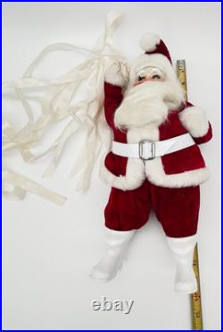 Vintage 15 Blow Mold Santa with Ribbons Empire Christmas Harold Gale 1960's