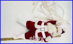 Vintage 15 Blow Mold Santa with Ribbons Empire Christmas Harold Gale 1960's