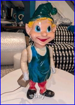 Vintage 1950s/1960s Union Products Elf Christmas Blow Mold 22 Tall