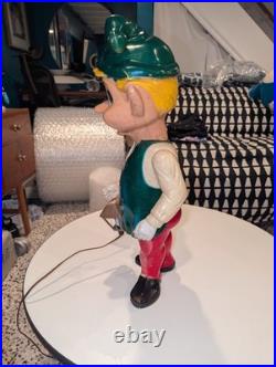 Vintage 1950s/1960s Union Products Elf Christmas Blow Mold 22 Tall