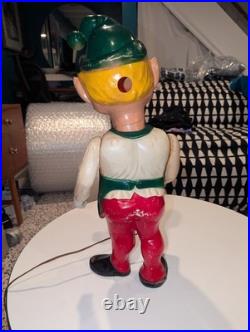 Vintage 1950s/1960s Union Products Elf Christmas Blow Mold 22 Tall
