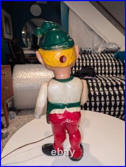 Vintage 1950s/1960s Union Products Elf Christmas Blow Mold 22 Tall