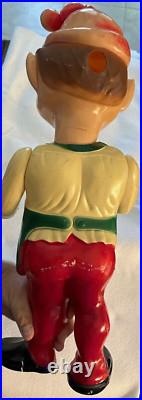 Vintage 1950s/1960s Union Products Elf Christmas Blow Mold 22 Tall