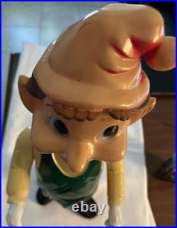 Vintage 1950s/1960s Union Products Elf Christmas Blow Mold 22 Tall