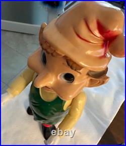 Vintage 1950s/1960s Union Products Elf Christmas Blow Mold 22 Tall