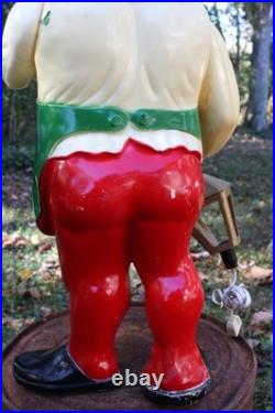 Vintage 1950s / 1960s Union Products Elf With Lantern Christmas Blow Mold 22 In Vintage 1950s / 1960s Union Products Elf With Lantern Christmas Blow Mold 22 In