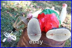 Vintage 1950s / 1960s Union Products Elf With Lantern Christmas Blow Mold 22 In Vintage 1950s / 1960s Union Products Elf With Lantern Christmas Blow Mold 22 In