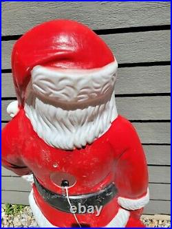 Vintage 1960s Huge 5ft Beco Santa Claus Blow Mold Lights Up Christmas 60