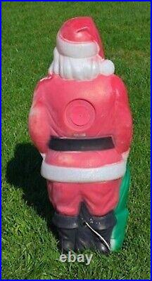 Vintage 1968 Empire Blow-Mold 46-inch Giant Santa, Christmas Light-up Lawn Santa