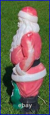 Vintage 1968 Empire Blow-Mold 46-inch Giant Santa, Christmas Light-up Lawn Santa