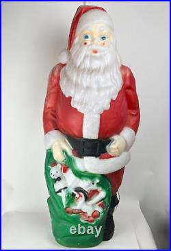 Vintage 1968 Empire Santa Claus Blow Mold 46 with Toy Sack Christmas Lighted