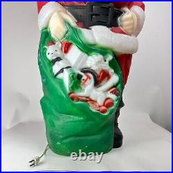 Vintage 1968 Empire Santa Claus Blow Mold 46 with Toy Sack Christmas Lighted