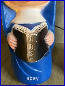 Vintage 1968 Noma Lites Corp Blow Molds Carolers Nun & Monk Noel Ultra Rare