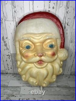 Vintage 1970 Giant Empire 25 Christmas Santa Claus Head/face Blow Mold Rosy