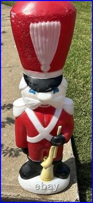 Vintage 1978 Toy Soldier With Rifle Blow Mold 34 Tall