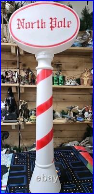 Vintage 1991 UNION NORTH POLE SIGN, Lighted Christmas Blow Mold 45 No Cord