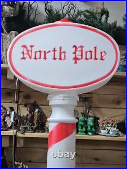 Vintage 1991 UNION NORTH POLE SIGN, Lighted Christmas Blow Mold 45 No Cord