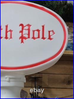 Vintage 1991 UNION NORTH POLE SIGN, Lighted Christmas Blow Mold 45 No Cord