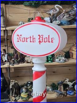 Vintage 1991 UNION NORTH POLE SIGN, Lighted Christmas Blow Mold 45 No Cord