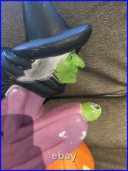 Vintage 1992 Don Featherstone Flying Witch Halloween Blow Mold Rare With Light