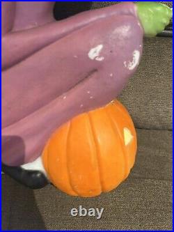 Vintage 1992 Don Featherstone Flying Witch Halloween Blow Mold Rare With Light