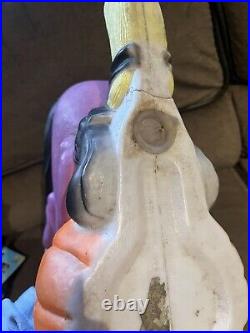 Vintage 1992 Don Featherstone Flying Witch Halloween Blow Mold Rare With Light