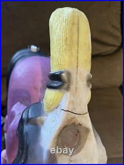 Vintage 1992 Don Featherstone Flying Witch Halloween Blow Mold Rare With Light