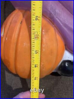 Vintage 1992 Don Featherstone Flying Witch Halloween Blow Mold Rare With Light