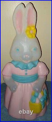 Vintage 1994 EMPIRE Mr. & Mrs. Easter Bunny 25 Blow Molds Boy Girl Set
