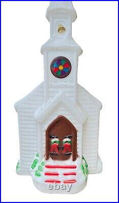 Vintage 1994 Empire 44 Blow Molded Christmas Church with Steeple, Dual Lights
