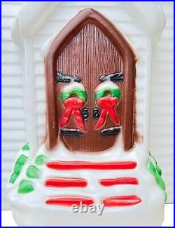 Vintage 1994 Empire 44 Blow Molded Christmas Church with Steeple, Dual Lights